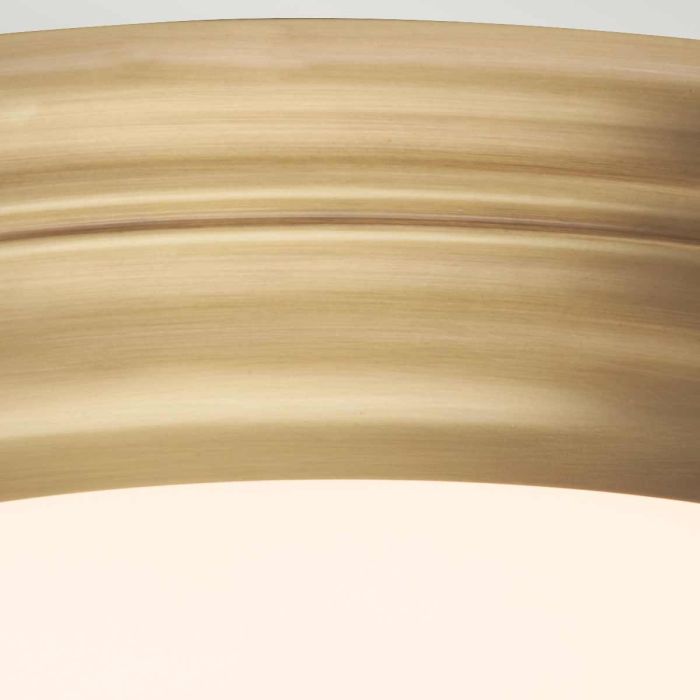 Welland 1 Light Flush Light - Aged Brass - Comet Lighting