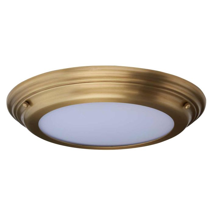 Welland 1 Light Flush Light - Aged Brass - Comet Lighting