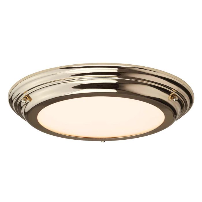 Welland 1 Light Flush Light - Polished Brass - Comet Lighting