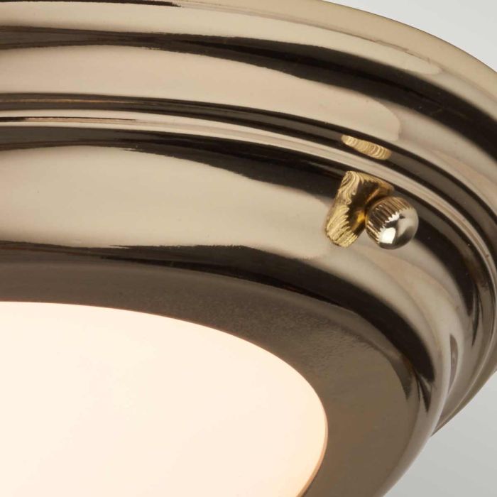 Welland 1 Light Flush Light - Polished Brass - Comet Lighting