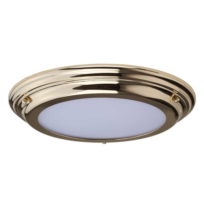 Welland 1 Light Flush Light - Polished Brass - Comet Lighting