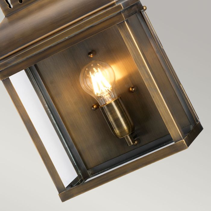Westminster 1 Light Wall Lantern - Brass - Comet Lighting