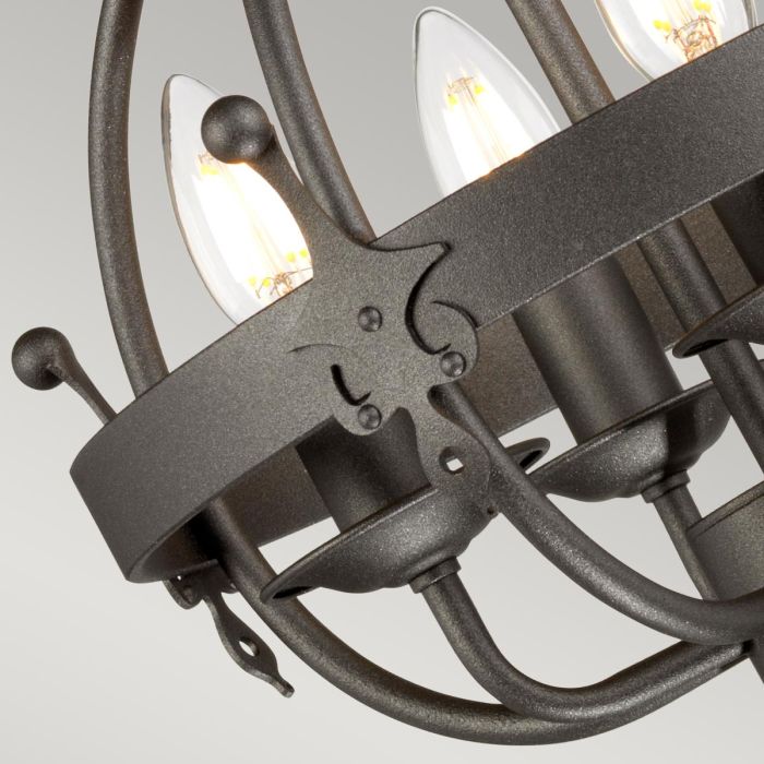 Windsor 4 Light Pendant - Graphite - Comet Lighting