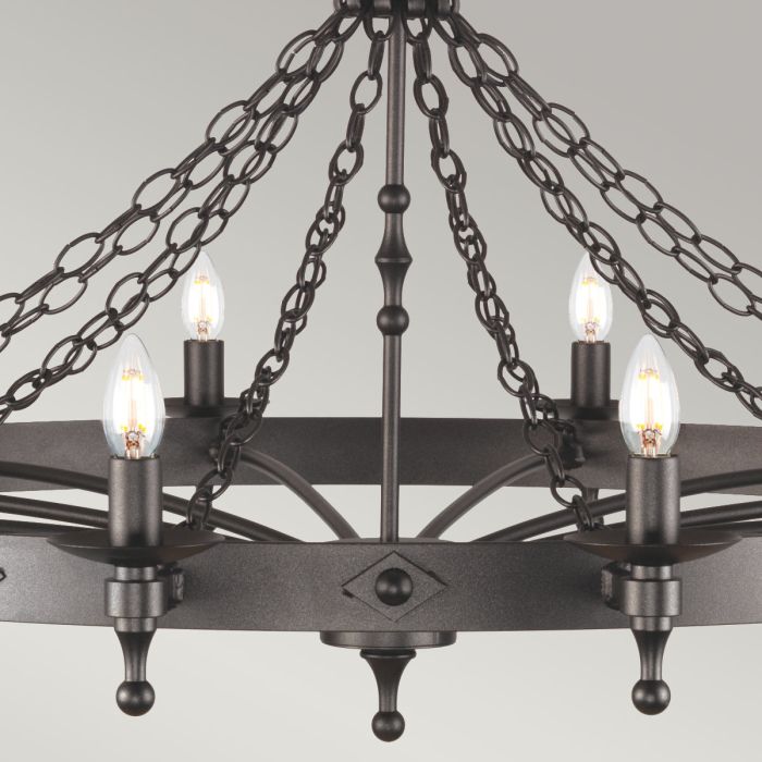 Warwick 12 Light Chandelier - Comet Lighting