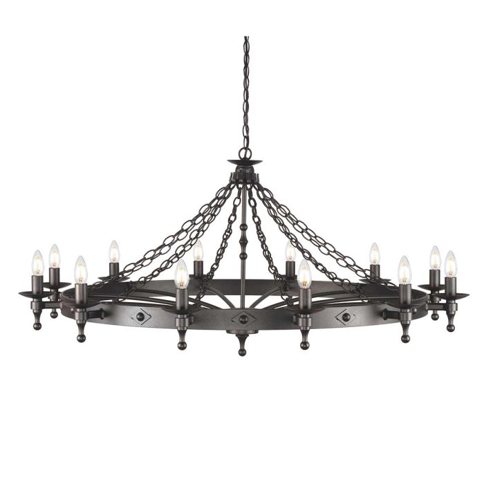 Warwick 12 Light Chandelier - Comet Lighting