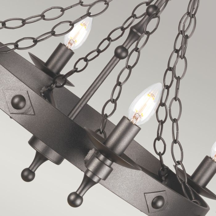 Warwick 6 Light Chandelier - Comet Lighting