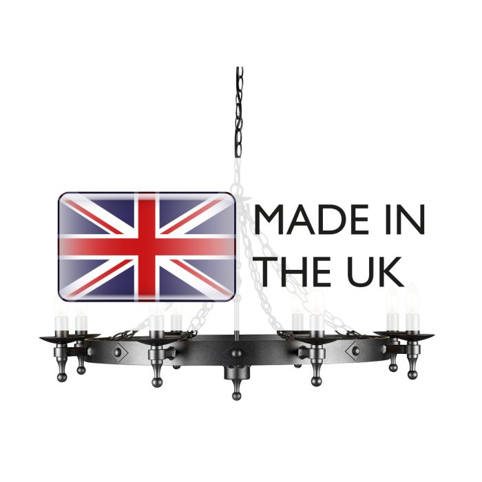 Warwick 8 Light Chandelier - Comet Lighting