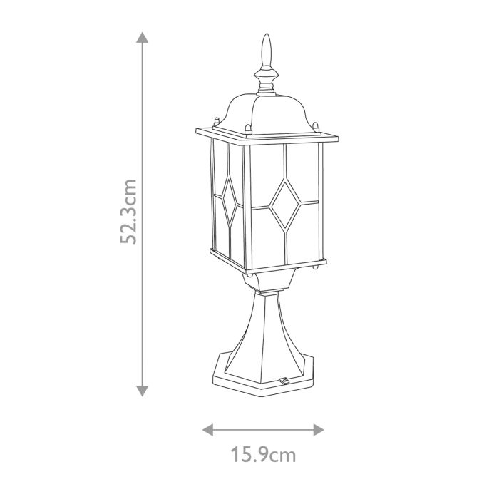 Wexford 1 Light Pedestal Lantern - Comet Lighting