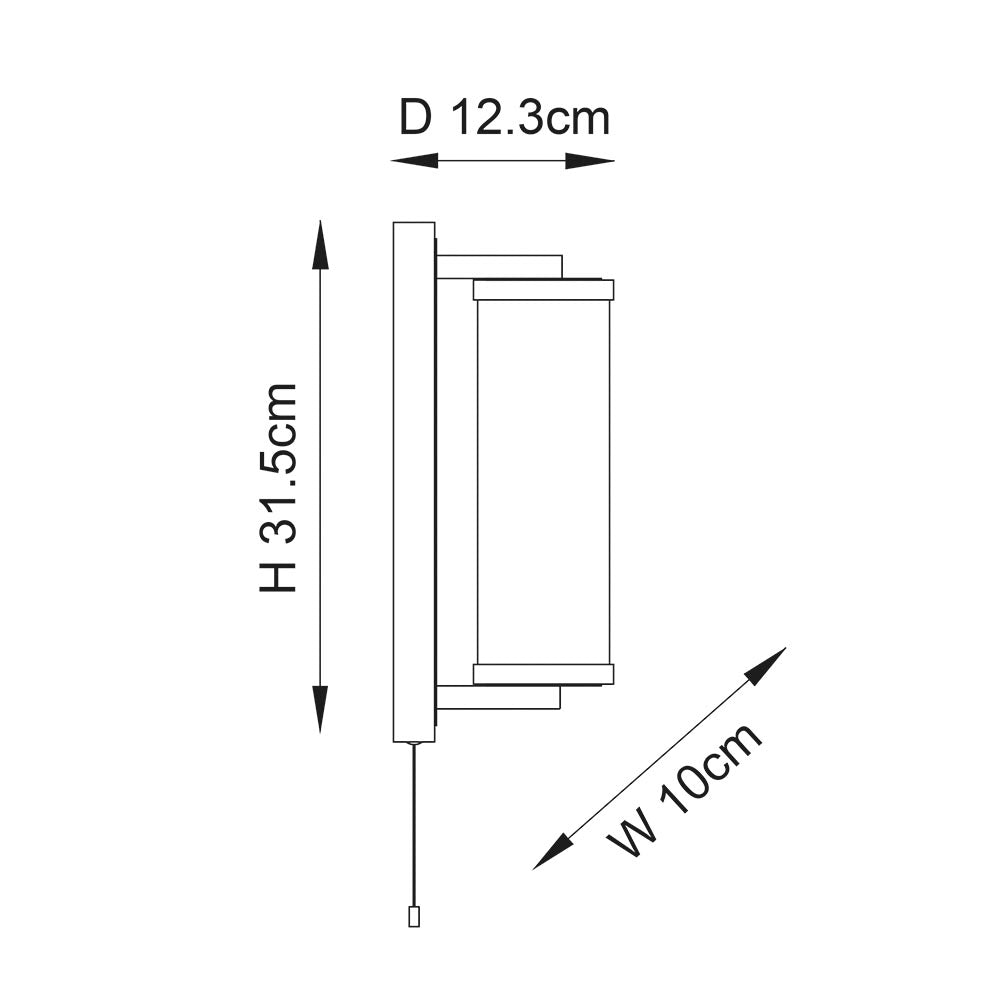 Arda Wall Light Chrome Plated