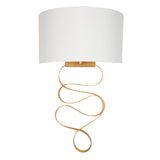 Koyukuk Wall Light Gold Leaf w/ Ivory Shade - Comet Lighting