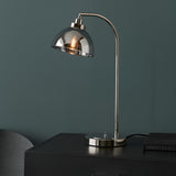 Caspa Task Table Lamp Bright Nickel - Comet Lighting