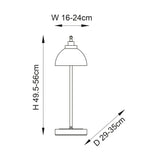 Caspa Task Table Lamp Bright Nickel - Comet Lighting