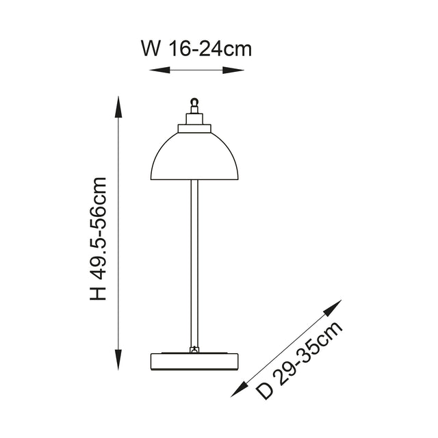 Caspa Task Table Lamp Bright Nickel - Comet Lighting