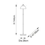 Caspa Task Floor Lamp Bright Nickel - Comet Lighting