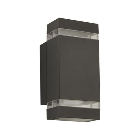 Searchlight Sheffield LED Outdoor Wall Light -Grey, Clear Diffuser, IP44