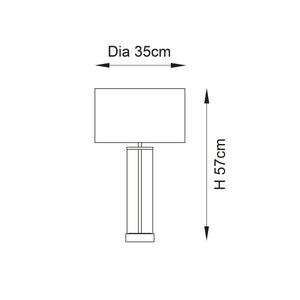 Lessina Touch Table Lamp Matt Black - Comet Lighting