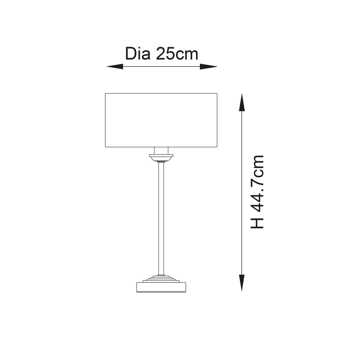 Highclere Table Lamp Brushed Chrome w/ Natural Shade - Comet Lighting