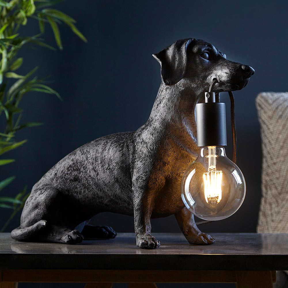 Dachshund Table Matt black
