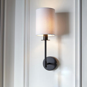 Sancerre Wall Matt black & vintage white fabric