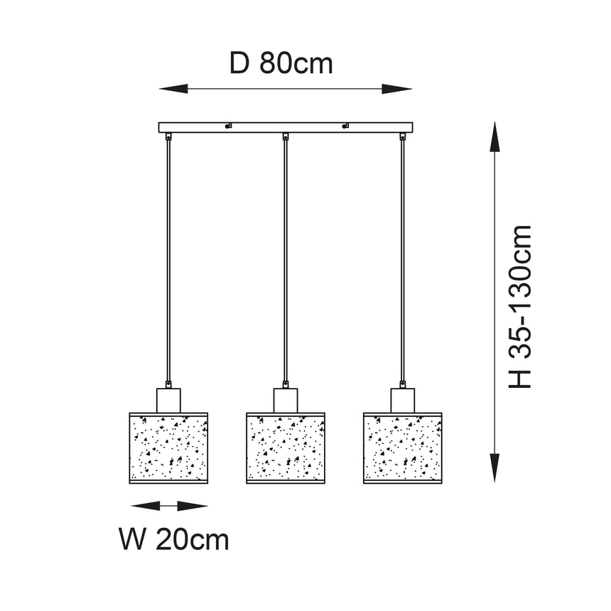 Durban 3Lt Pendant Ceiling Light