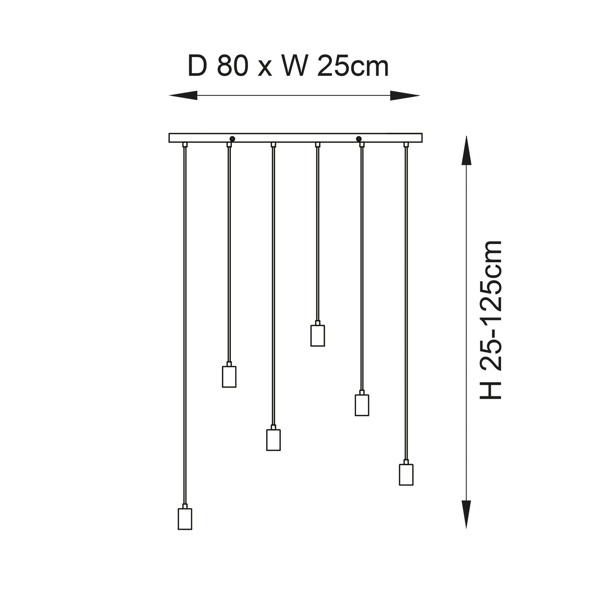 Stellan 6Lt Pendant Ceiling Light - Comet Lighting