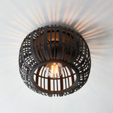 Mathias Flush Ceiling Light Matt Black - Comet Lighting