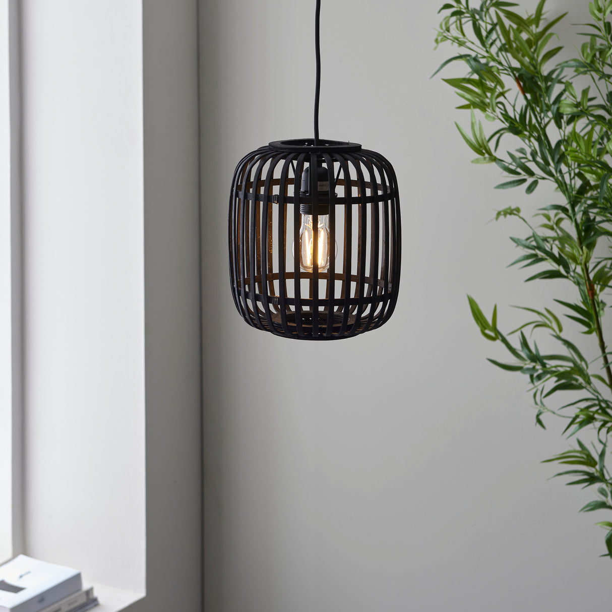 Mathias Pendant Ceiling Light Matt Black - Comet Lighting