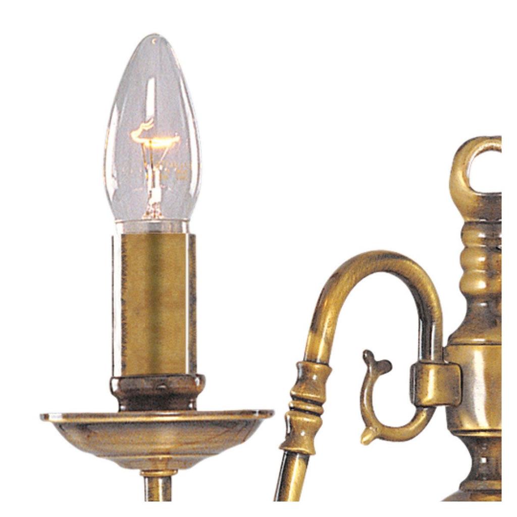 Flemish 2Lt Wall Light - Solid Brass Metal - Comet Lighting