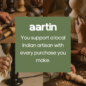 AARTIN CELESTIA TABLE LAMP IN WOOD WITH DARK NATURAL WOOD FINISH (BASE ONLY)