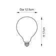 Endon E27 LED Filament Opaline 125mm Globe 12w 3000k 1400lm Dimmable - Comet Lighting