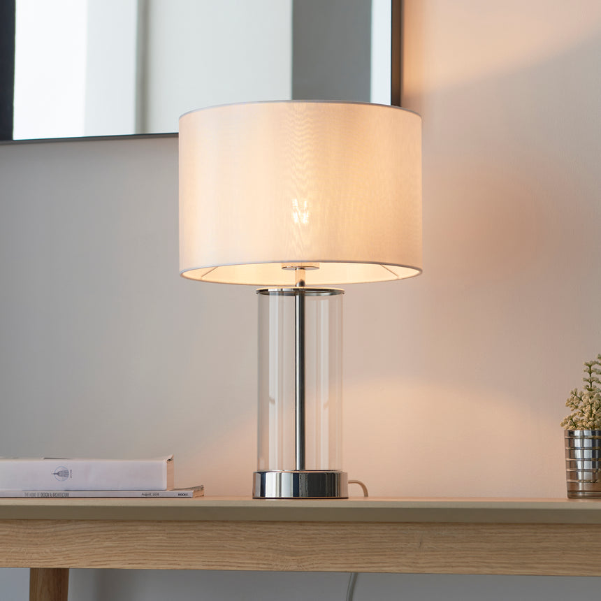 Lessina Small Touch Table Lamp Bright Nickel