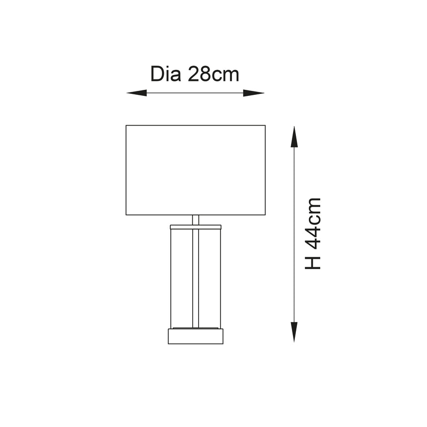 Lessina Small Touch Table Lamp Bright Nickel