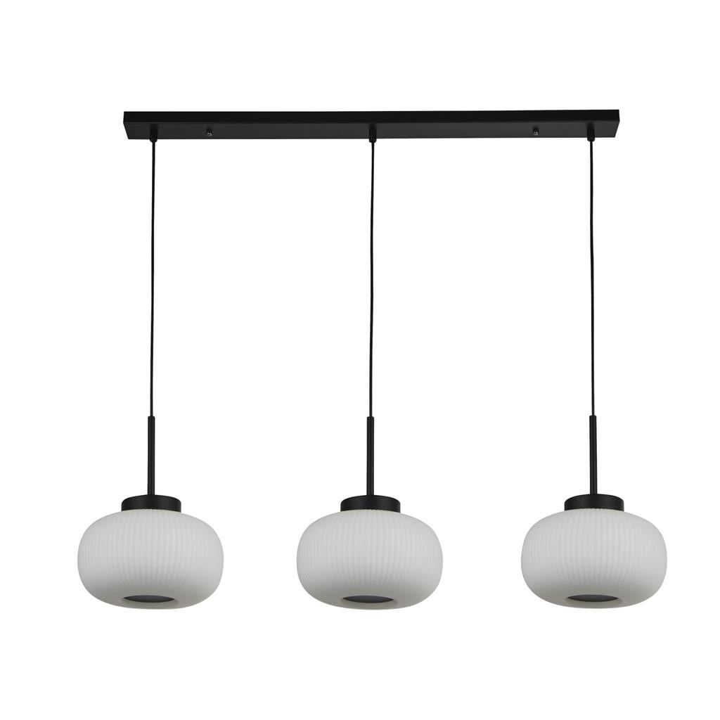 Ayles 3Lt Light Bar Pendant Black