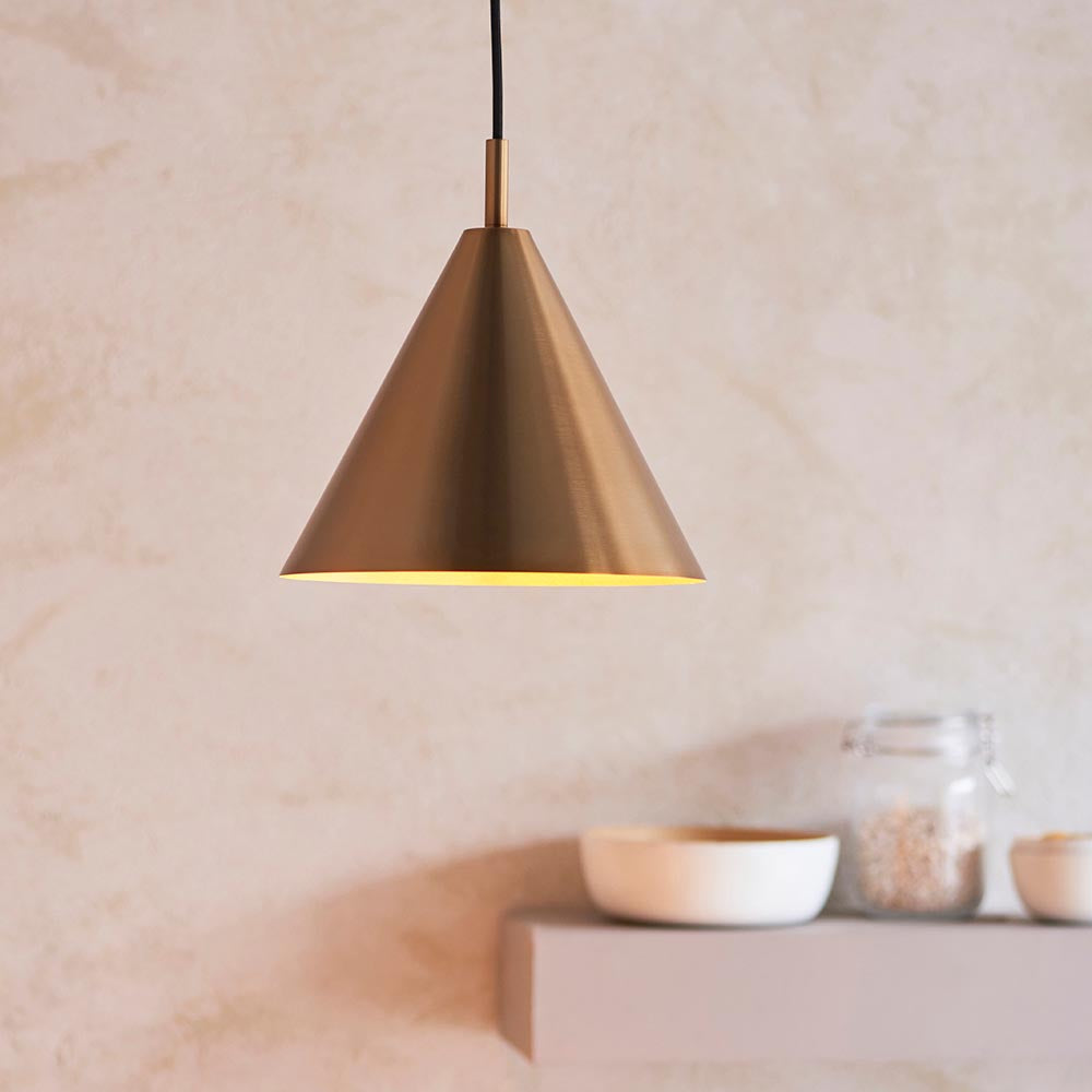 Cape Pendant Warm antique brass plate