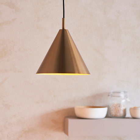 Cape Pendant Warm antique brass plate