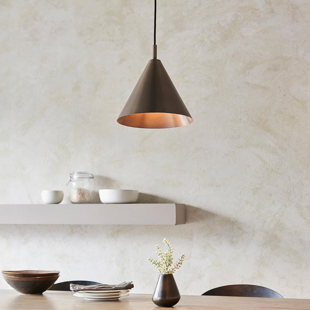 Cape Pendant Brushed antique bronze plate
