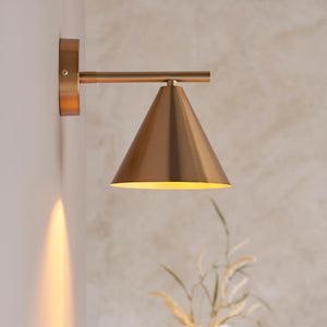 Cape Wall Warm antique brass plate