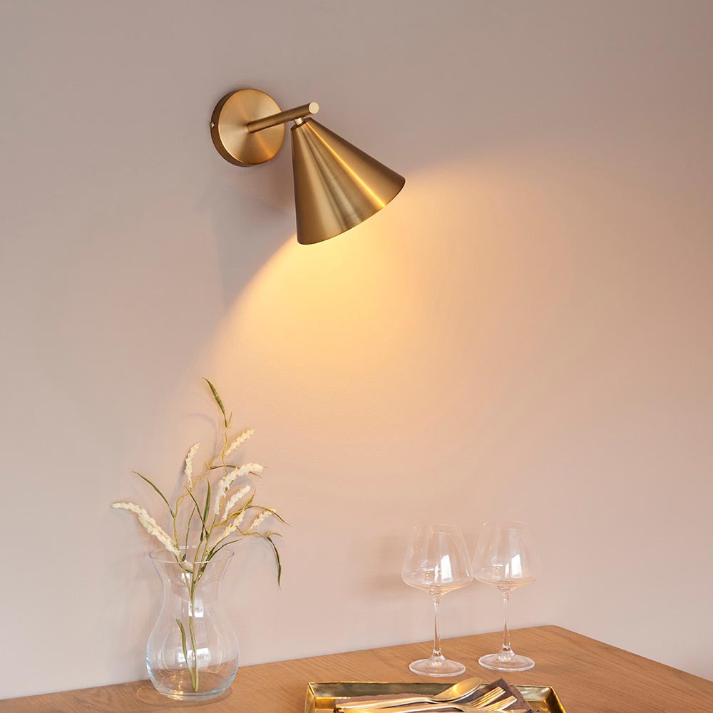 Cape Wall Warm antique brass plate