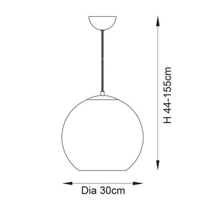Boli Pendant Ceiling Light Matt Black - Comet Lighting