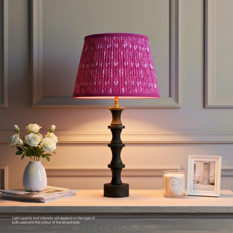 AARTIN 35 CM Fuchsia Ferns Cotton Lampshade - Straight Empire ( Shade Only )