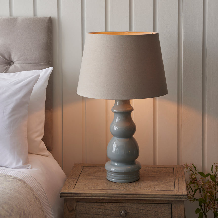 Provence Table Lamp & Cici 16 inch Grey Shade