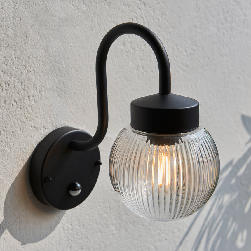 Eldon Wall Light Black w/ PIR