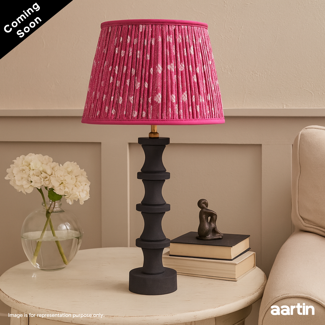 AARTIN NOVA TABLE LAMP IN WOOD WITH MATTE BLACK FINISH (BASE ONLY)