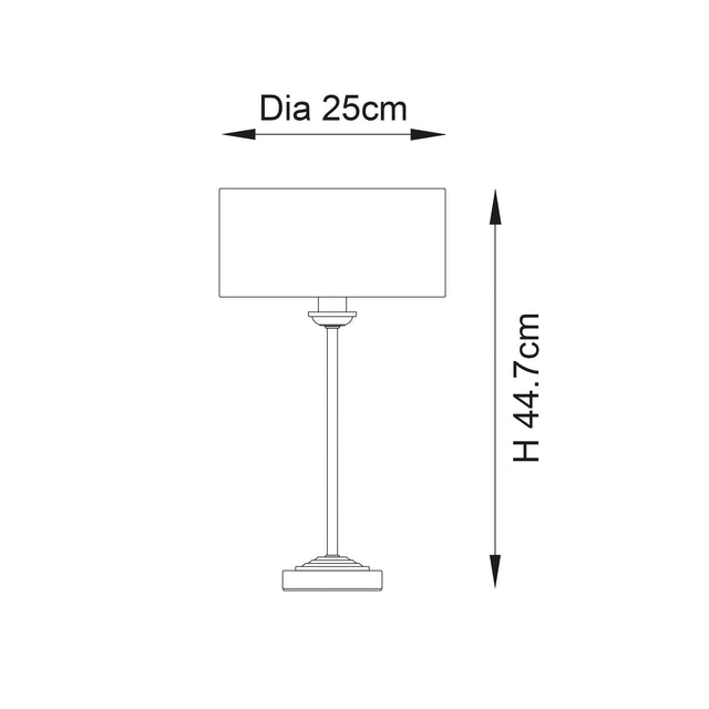 Highclere Table Lamp Antique Brass w/ White Shade