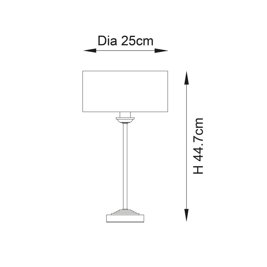 Highclere Table Lamp Antique Brass w/ White Shade