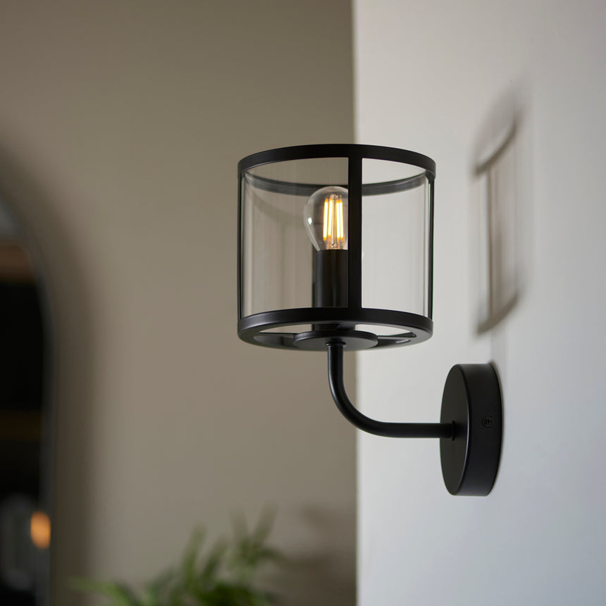 Hopton Wall Light Matt Black