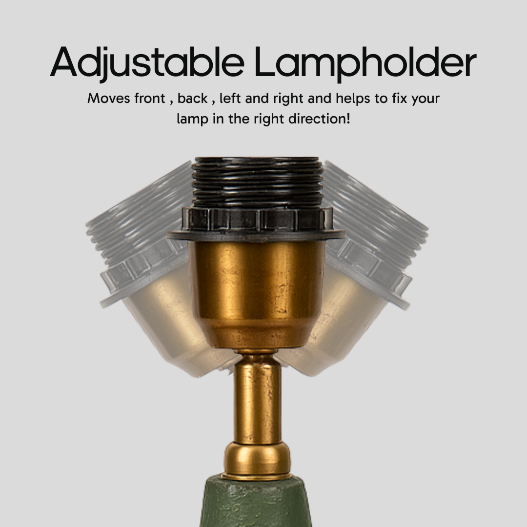 AARTIN IRIS TABLE LAMP IN GREEN & BEIGE TEXTURED CERAMIC (BASE ONLY)