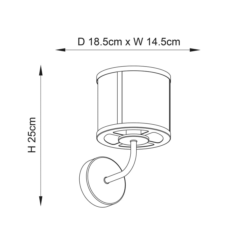 Hopton Wall Light Bright Nickel