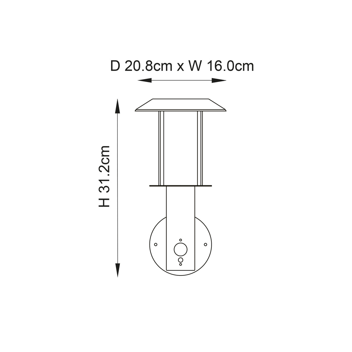 Tarrow Solar Wall Light Matt Black w/ Sensor - Comet Lighting