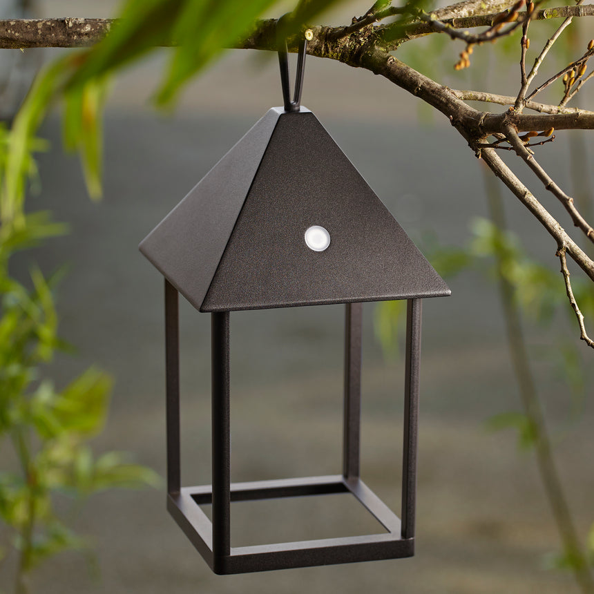 Hoot Medium Touch Lantern Matt Black